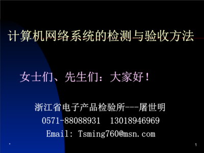 計算機(jī)網(wǎng)絡(luò)系統(tǒng)的檢測與驗(yàn)收方法